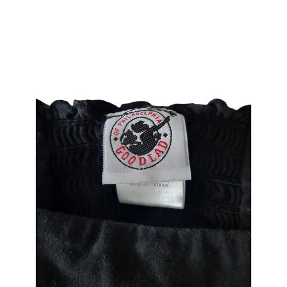 Goodlad of Philadelphia Black White print Blue Pink Green bows spaghetti straps - Picture 8 of 9